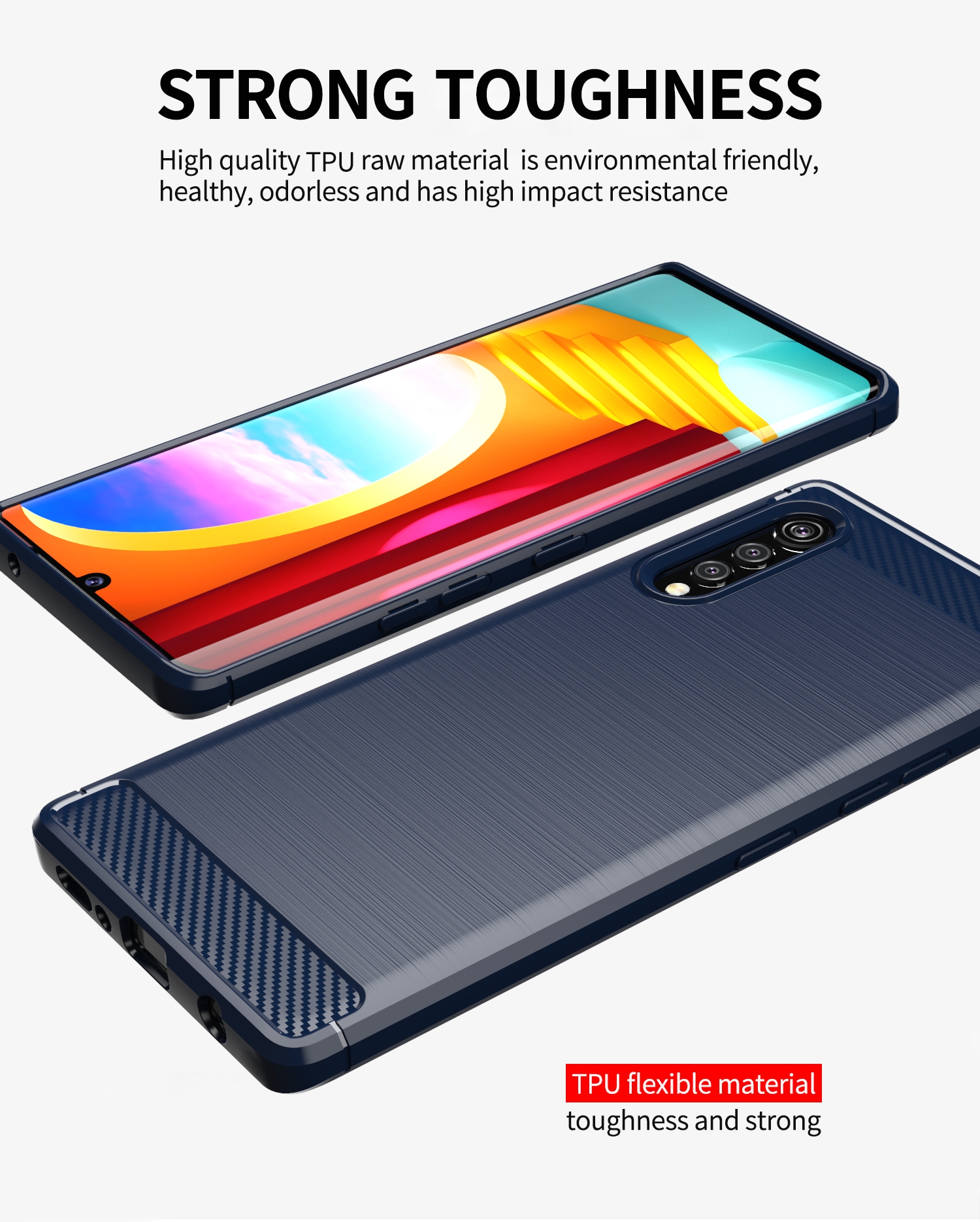 Karbonfiberdeksel til lg  v30 Plus, lg  v30s v40 v50 v50s v60 -deksel, støtdempende bakdeksel til lg fløyel stylo 5 x2 x4 x5