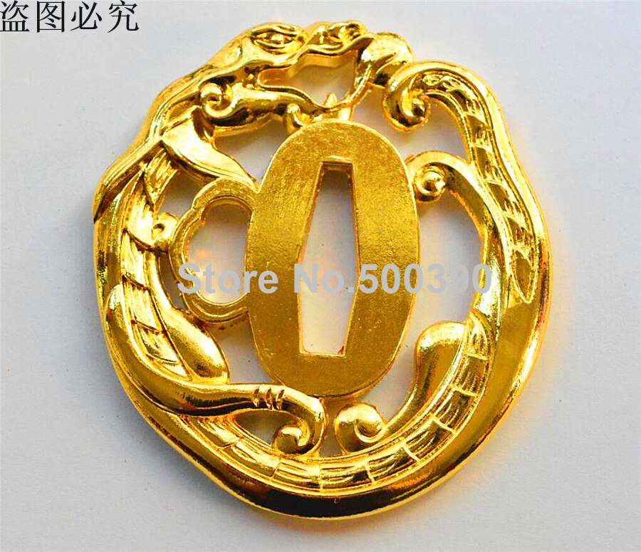 Beautiful Alloy Dragon Tsuba Guard For Japanese Samurai Katana Sword Wakizashi Sword