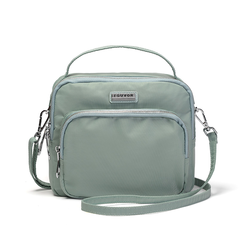 Fouvor luxe femmes Messenger sacs Nylon décontracté embrayage Carteira sac à main sac à bandoulière pour dames Bolsa Feminina: Vert clair