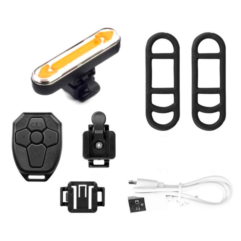 USB Aufladbare Fahrrad Rücklicht LED Drahtlose Fernbedienung Blinker Mountainbike Sicherheit Warnung Licht Radfahren Ausrüstung: Black