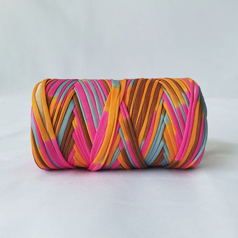 Tshirt Katoen Regenboog Garen Voor Breien Diy Zachte Wol Gehaakte Tas String Sectie Geverfd Gekleurde Weven Draad Puffy Chunky 300G: 8