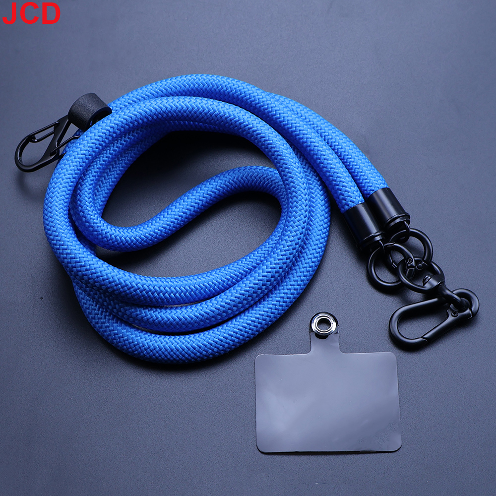 Phone Lanyard Adjustable 1cm Diameter Outdoor Universal Case Crossbody Shoulder Card Neck Cord Clip Hang Anti-lost Wrist Strap: Yellow / Gold