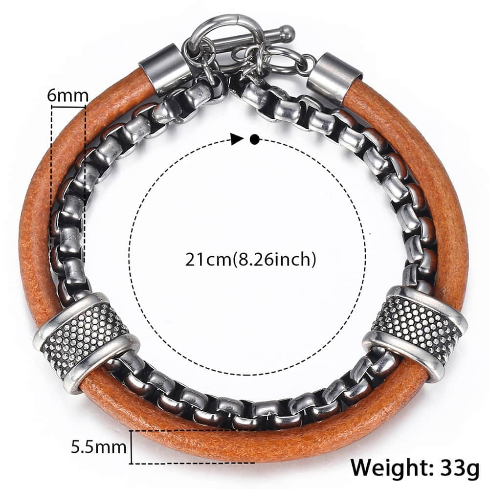 Männer Leder Armbinde Schwarz CZ Charme Edelstahl kubanisch Verknüpfung Kette Armbinde Männlichen Schmuck für Männer 20cm DLB65