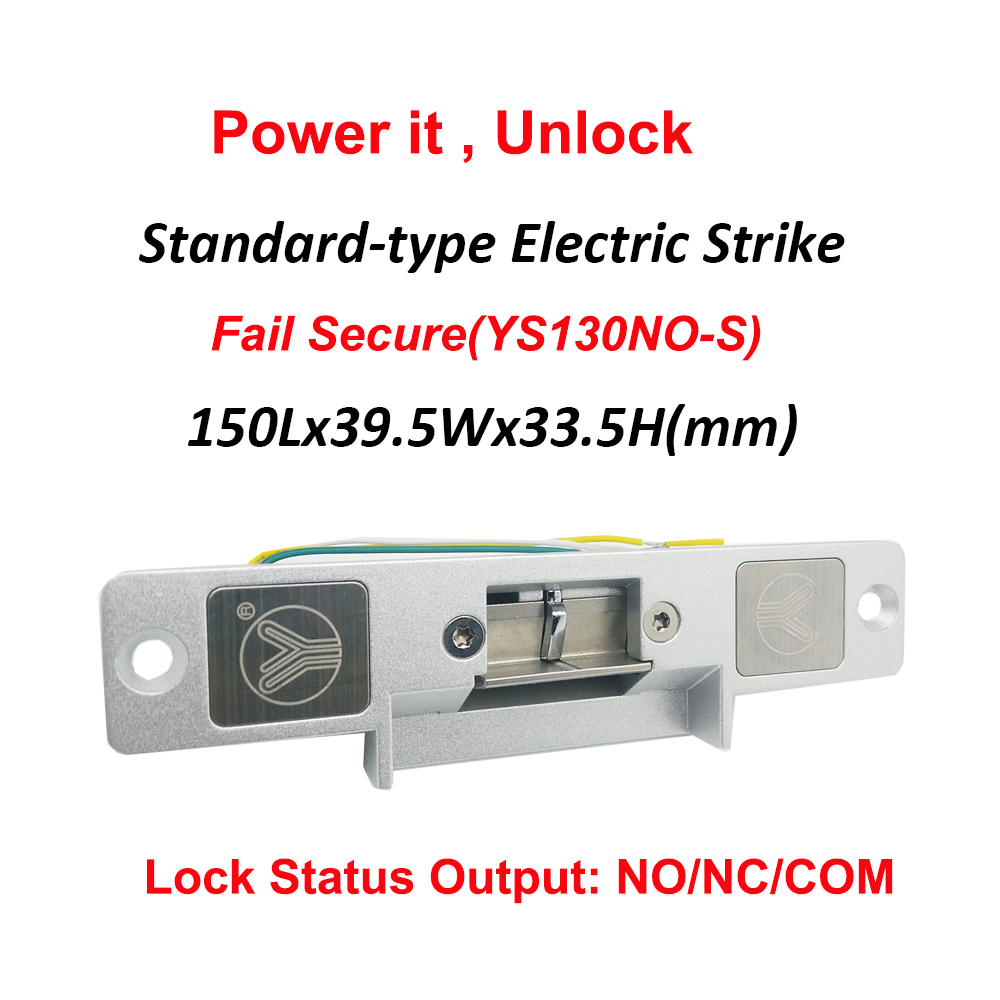 Yli Fail Veilig Fail Secure Elektrische Deurslot Smalle Standaard Lange Type No Nc Elektrische Strike Lock: YS130NO-S