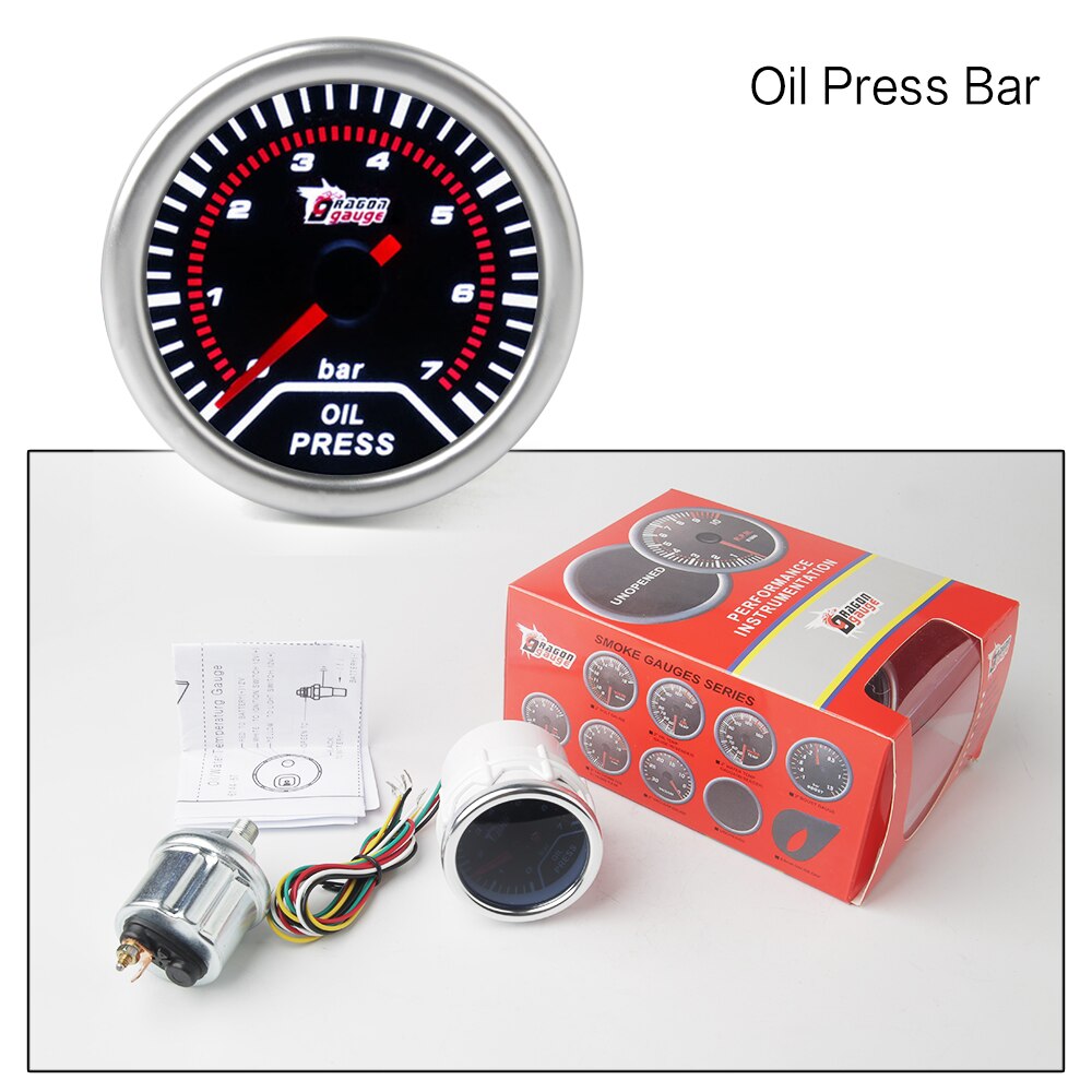 2&quot; 52mm Car boost gauge bar psi Exhaust gas temp water temp oil temp oil press Air fuel gauge voltmeter tachometer: Oil Press Bar