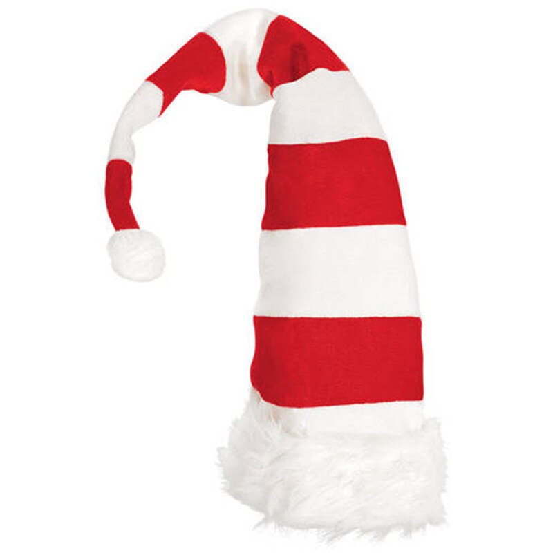 Kerstfeest Kerstman Lange Hoed Fluwelen Rood Wit Cap Kostuum Xmas Volwassen Kinderen Xmas Lange Stijl Hoeden Kerst Levert