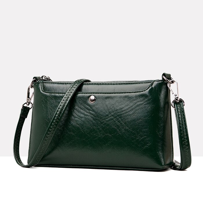 Women Flap Casual Leather Shoulder Bags Lady Crossbody Messenger Bag Envelop Clutch Purse: Green