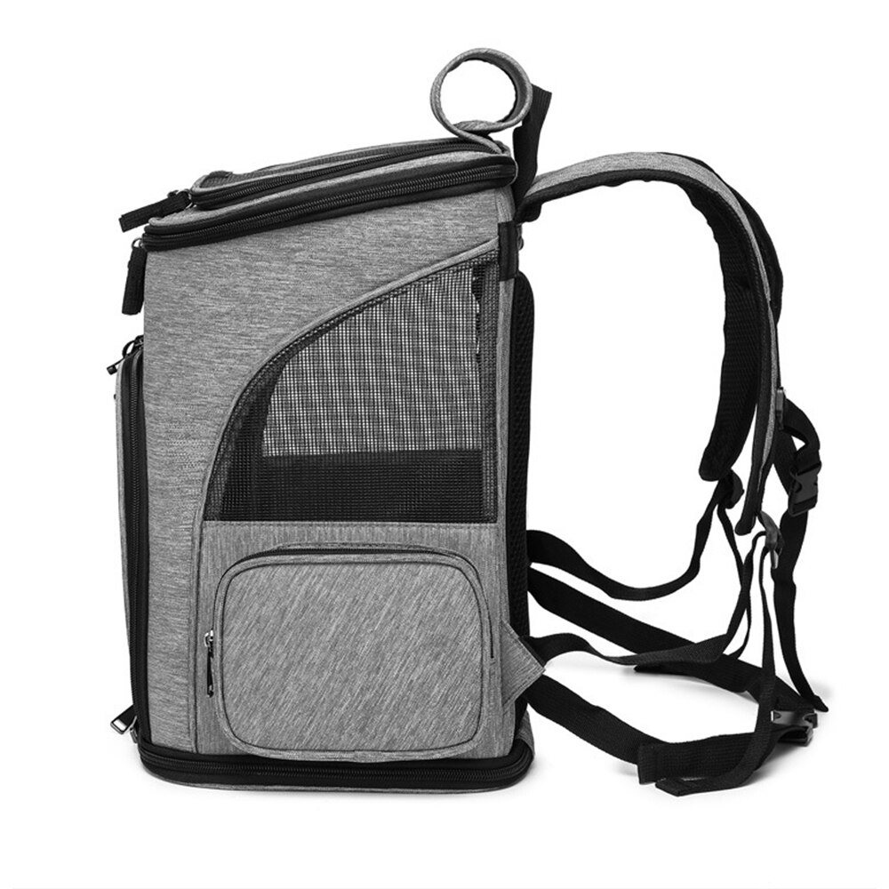 Mochila de malla transpirable para perro, bolsa de transporte de mascotas para gatos, perros y cachorros, tela Oxford duradera para viajes al aire libre, 33x26x40CM