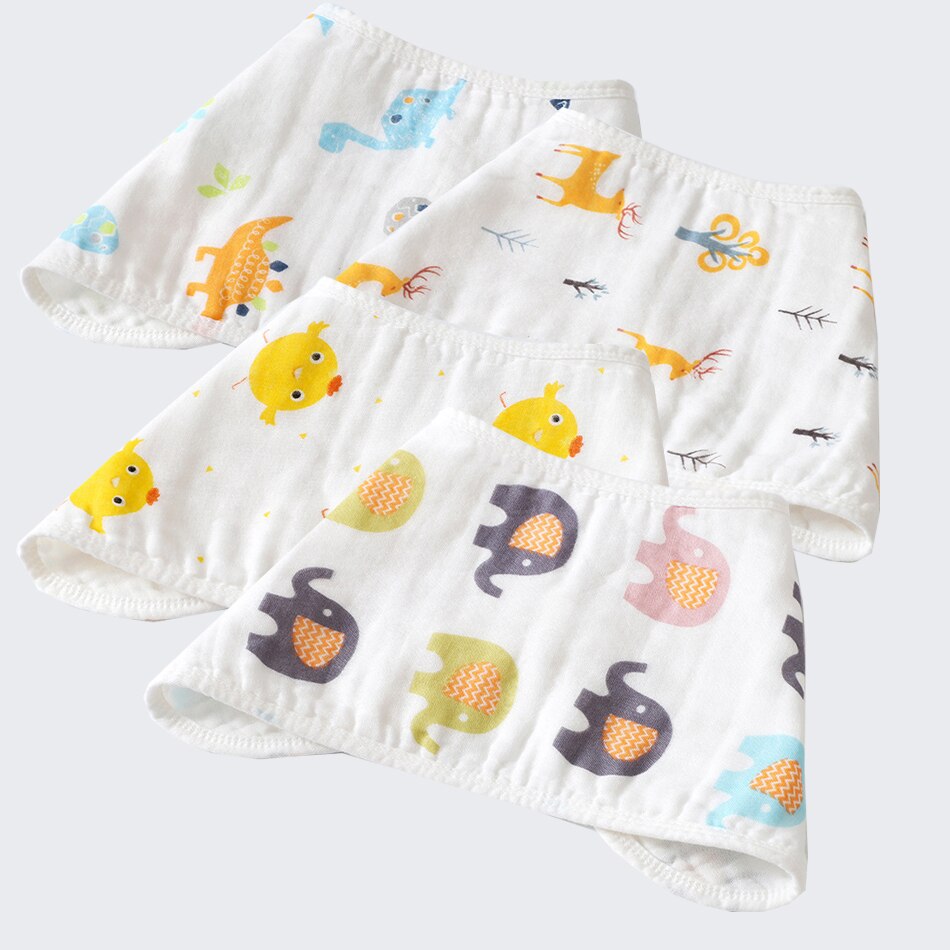 Elinfant 4 Teile/satz 6 Schichten 100% Baumwolle Musselin Multifunktionale Handtuch Spucktücher Für Neugeborenen Baby Bauch Geschmack, pflege Handtuch, Etc.: dinosaurier