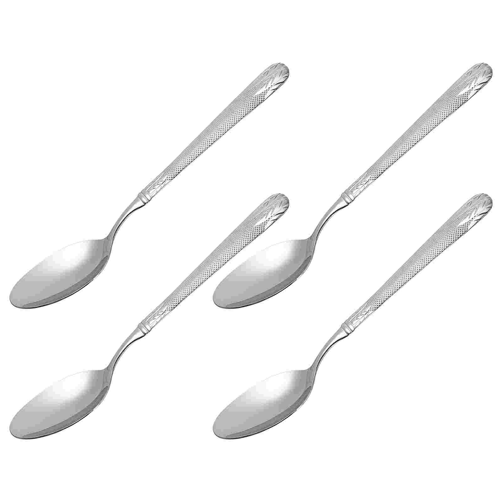 4Pcs Pap Lepels Soep Lepels Kantine Thuis Roestvrij Staal Gebruiksvoorwerpen