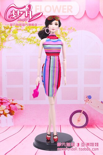 30cm Doll Dress Clothes suit for licca For ob24 ob27 Doll for Mengfan Doll Accessories Baby Toys Best Girl': Pink