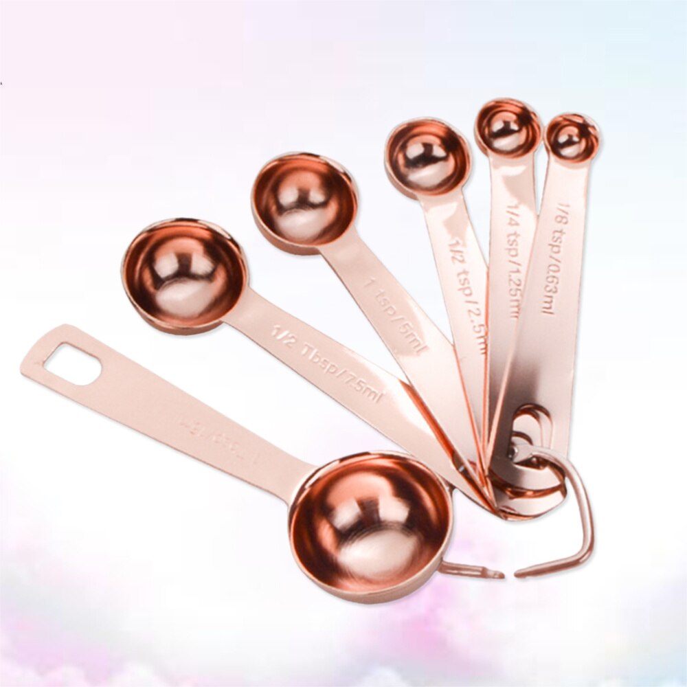 6pcs Heavy Duty Stainless Steel Measuring Spoons for Dry or Liquid Ingredients: Default Title