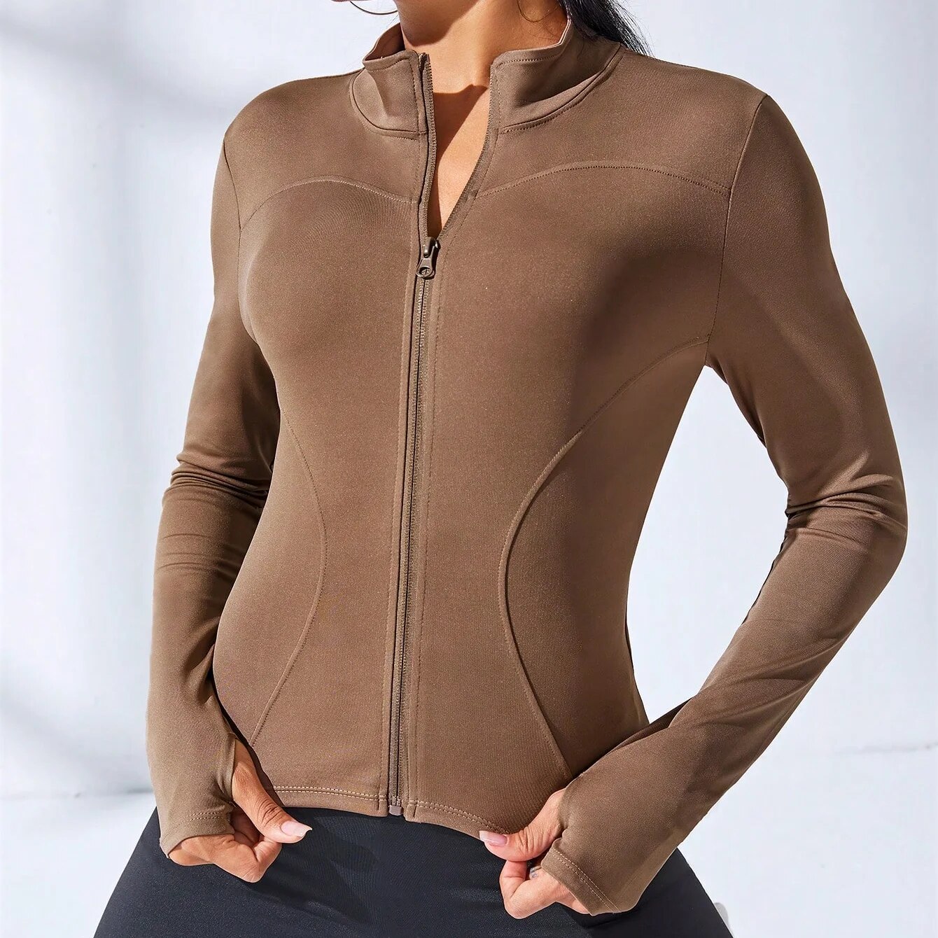 2024 neue Yoga Mantel Kurze Sport Jacke DAMEN Fitness Kleidung Abnehmen Körper Bildhauerei Reißverschluss Yoga Jacke