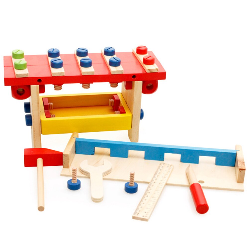 Fantasiespel kinderset kinderen ingenieur sleutel werkbank gereedschapsset schroevendraaier speelgoed weegschaal educatief houten