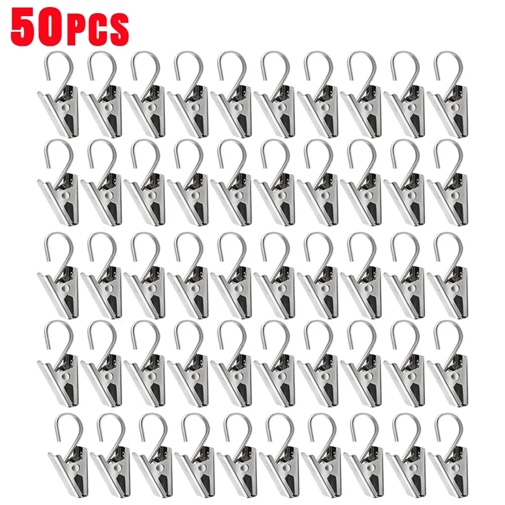 60/10 Stuks Roestvrij Stalen Gordijn Clips Met Haken Zware Opknoping Klemmen Gordijn Haak Clips Voor Huisdecoratie ambachten: Oranje