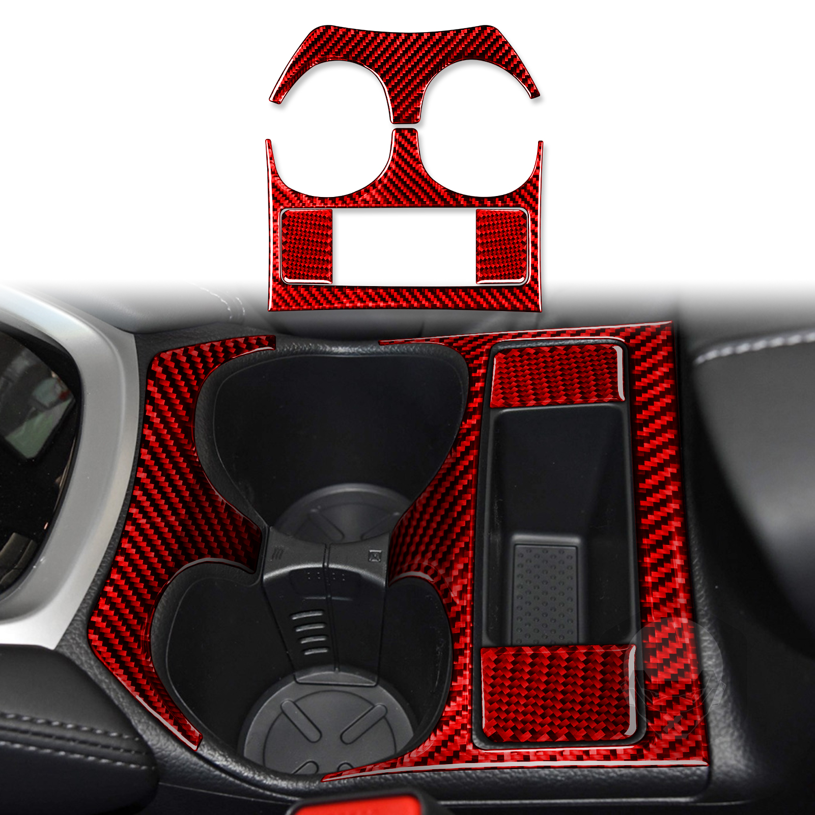 Voor Nissan X-Trail Rogue T32 Accessoires Carbon Fiber Interieur Auto Bekerhouder Panel Trim Sticker decoratie: Goud