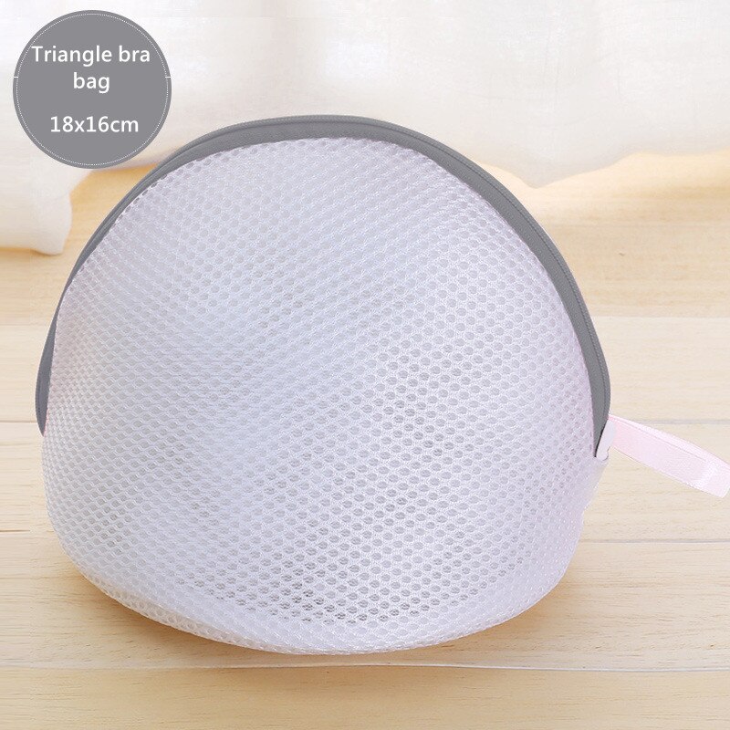 Effen kleur rits mesh waszak polyester wasnetzak voor ondergoed sokken wasmachine zak kleding bh zakken: Bh-tas 2
