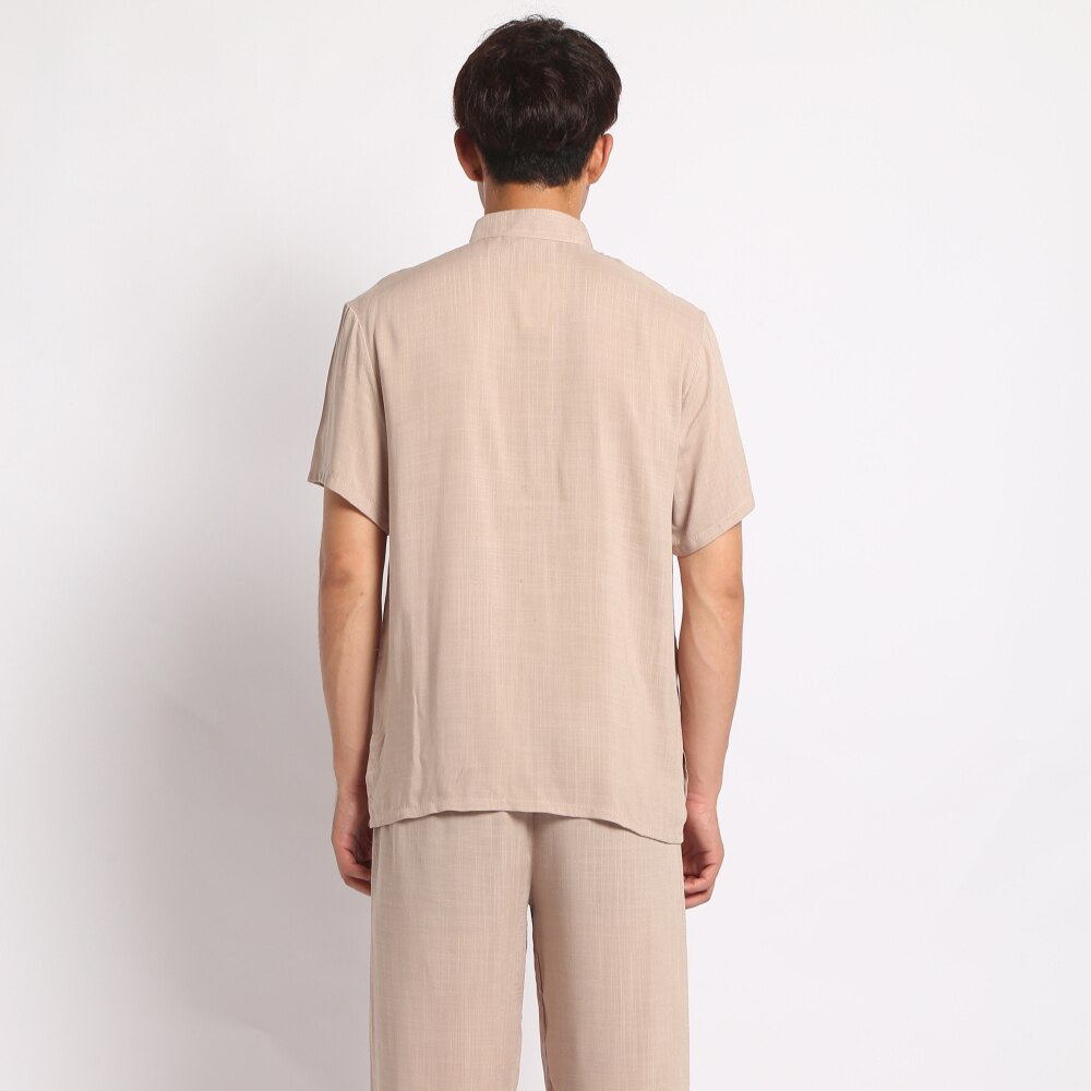 Casual Mannen Katoen Linnen Pyjama Pak Shirt & Broek Broek Nachtkleding Chinese Stijl Mannelijke Handgemaakte Knop Pyjama Set Homewear