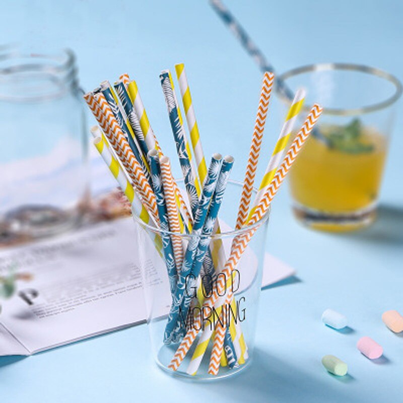 25 stuks/partij papieren rietjes voor kinderen verjaardag bruiloft evenement feest kerst benodigdheden bar pub drinkrietjes decoratie