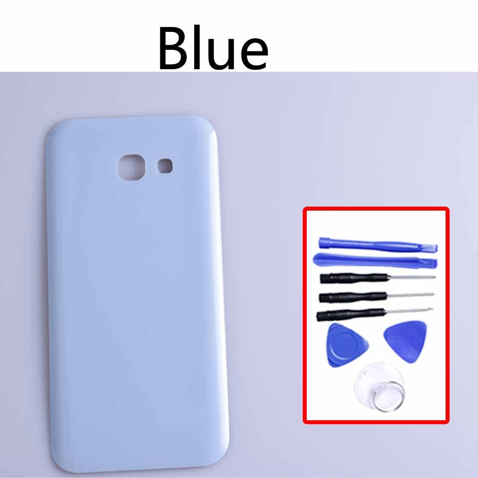 A520 voor samsung  a5 a520 a520f sm -a520 behuizing batterijdeksel achterklep behuizing achterklep chassis shell vervanging: Blauw-met gereedschap