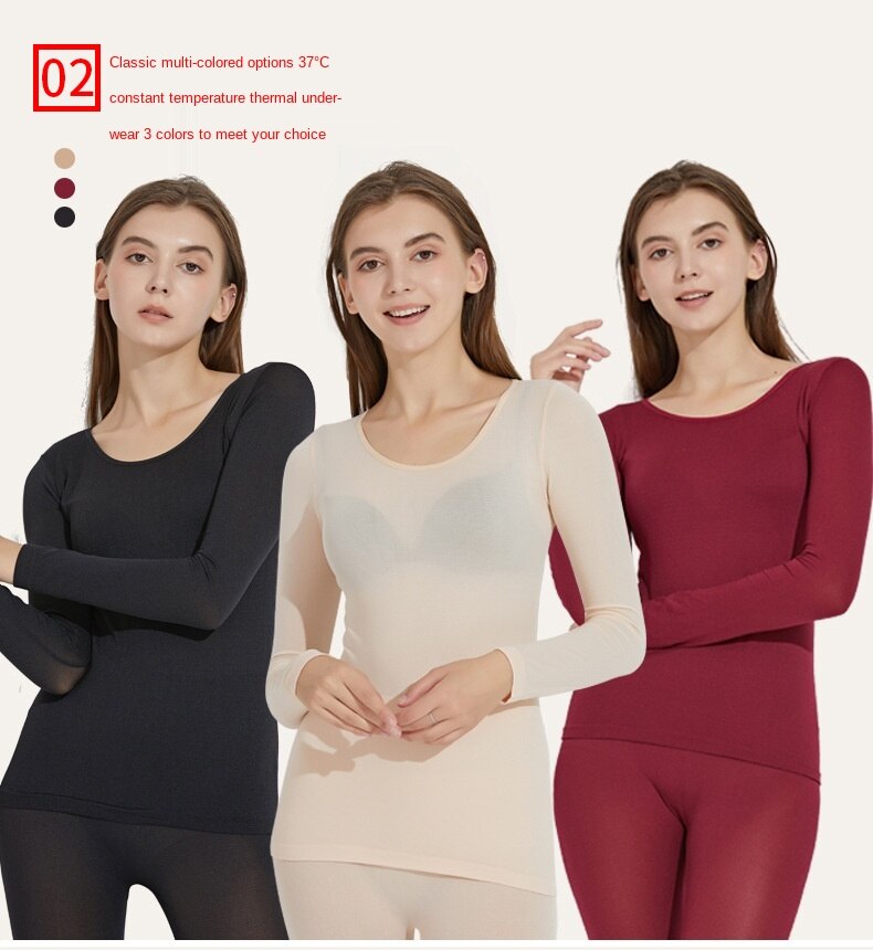 Thermal Set For Women Warm Long Johns Winter Women's Underwear Set Seamless Elastic Thermal Inner Wear Ladies Warm Suit
