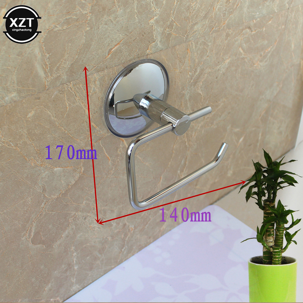 1Pcs Metal tissue holder roll paper accessories wall-mounted toilet paper holder stainless steel kitchen paper towel household 1