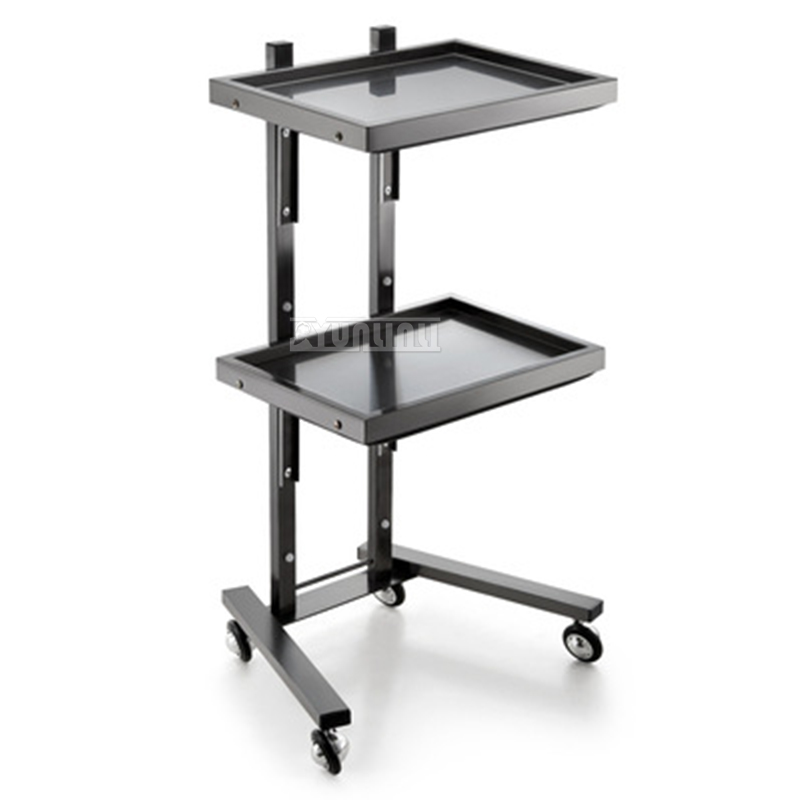 Ss304 Schoonheidssalon Mobiele Kar Opvouwbare Haarwagen Met Wielen Salon Opslag Multifunctionele Trolley Kar Voor Keuken Badkamer Spa: Black
