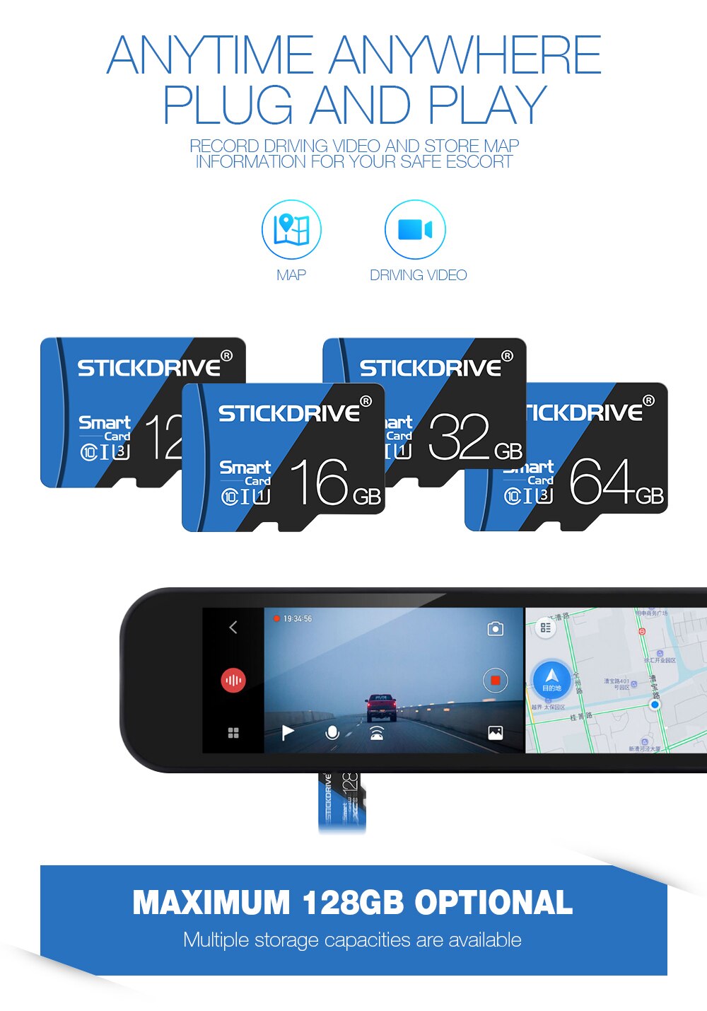 capacity Micro SD Card 32GB Class 10 Memory Card 8GB 16GB 64GB 128GB Class10 SDXC Flash Memory Microsd card