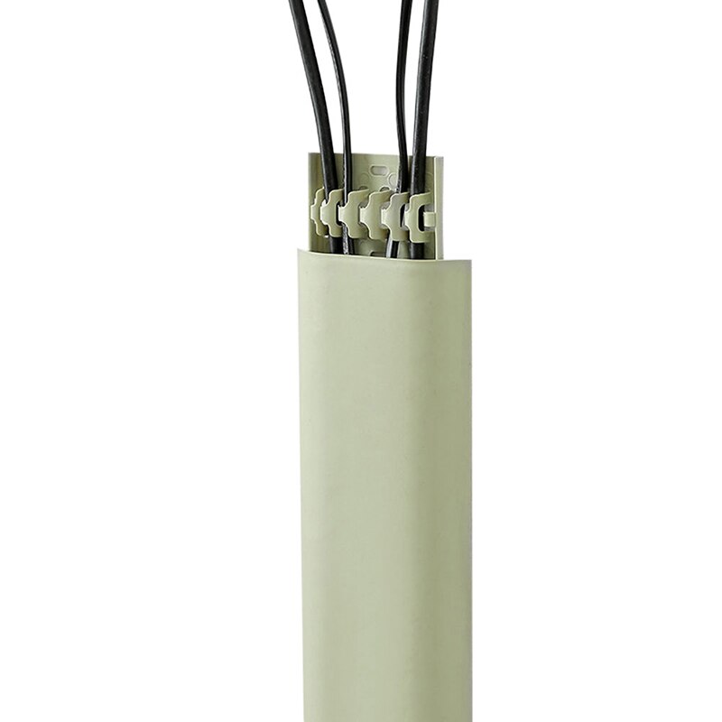 Wall Mount Self-adhesive Cable Cover Protector Wire Management Cord Organizer Holder Hide Raceway: Light Green
