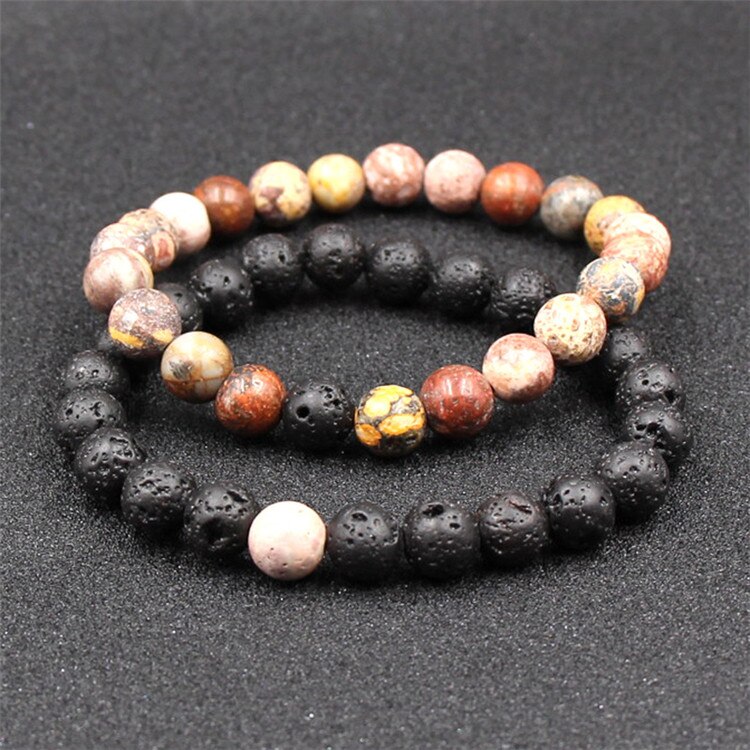 Koppels Afstand Armband Natuurlijke Houten Steen Wit En Zwart Yin Yang Kralen Armbanden Voor Mannen Vrouwen Beste Vriend: 4