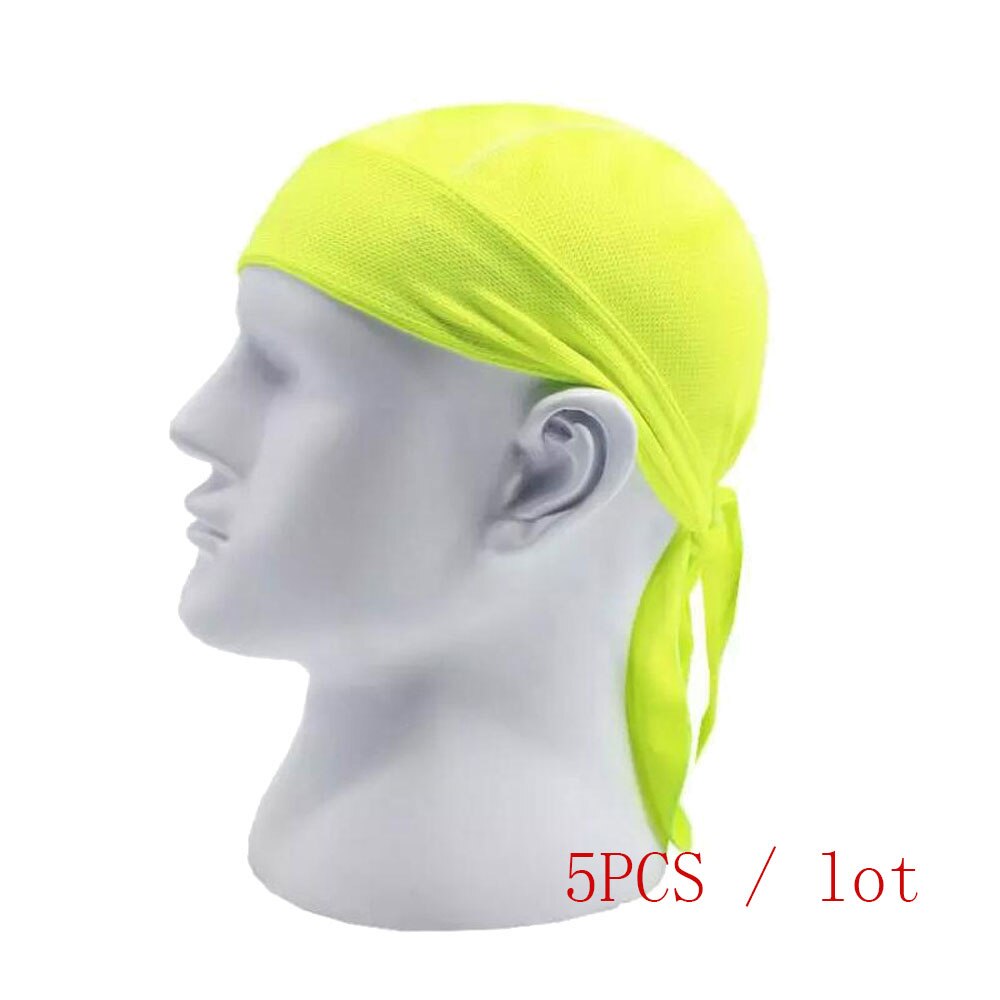 5 unit Men Cycling Pirate Cap Outdoor Sport Bandanas Pure Color Motor Cycle Head Scarf Ciclismo Balaclava Bicycle Bike Headwear: 3