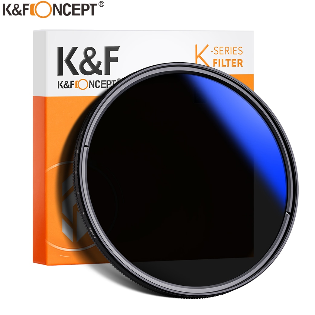 K & F Konzept ND2 zu ND400 ND Objektiv Filter Schlank Fader Variable Einstellbar neutral Dichte 49mm 52mm 58mm 62mm 67mm 77mm