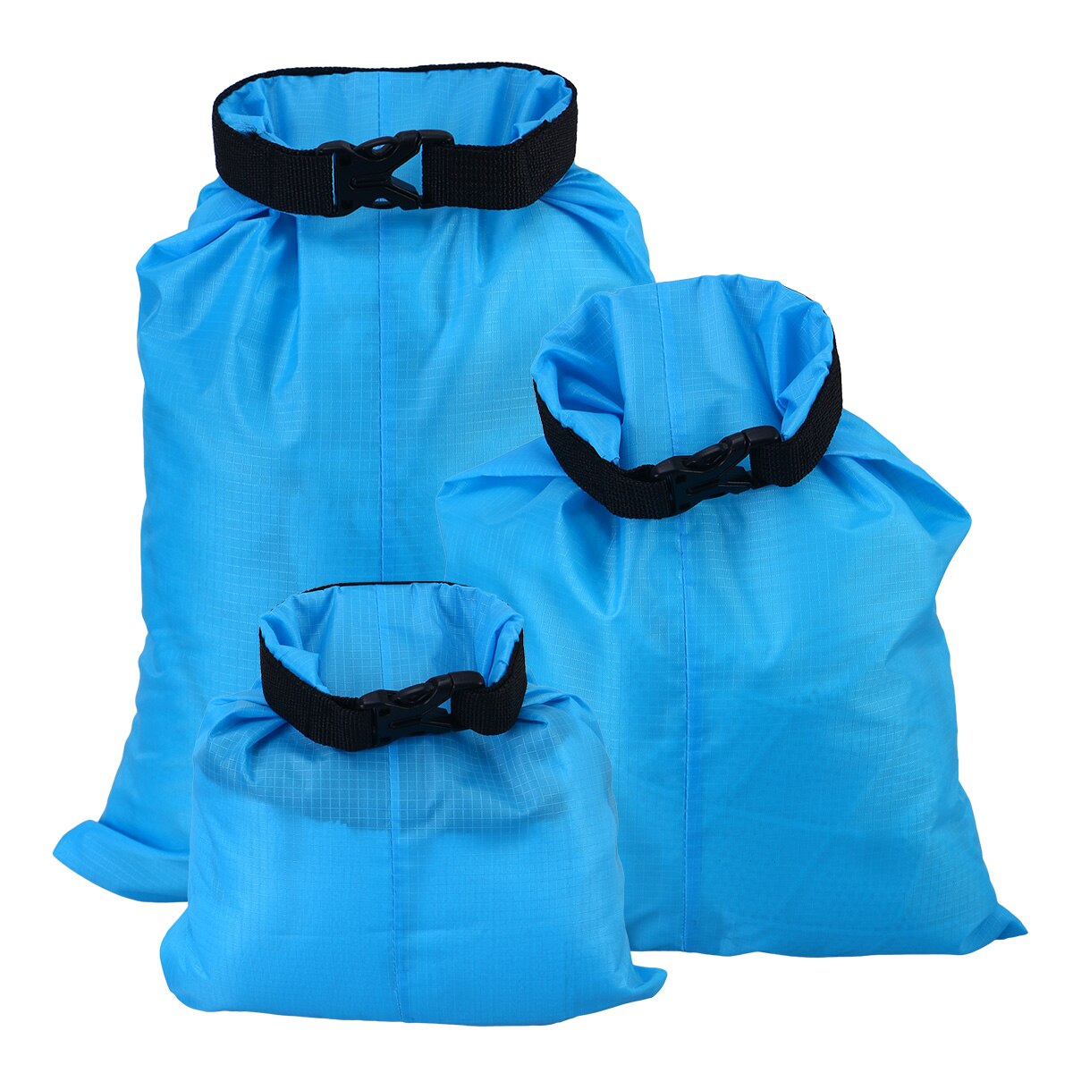 3 stk 1.5l+2.5l+3.5l vandtæt tørpose opbevaringspose til camping sejlads kajakrafting rafting fiskeri (grøn): Farve 2