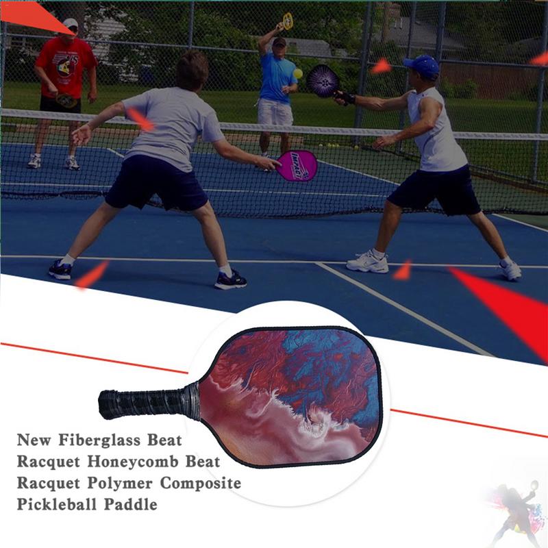 Pickleball paddel färgglad glasfiber beat racket honeycomb beat racket polymer komposit pickleball paddel