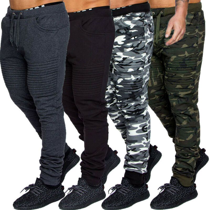 Mode Heren Camouflage Casual Sport Broek Leggings Fitness Gym Jogger Broek