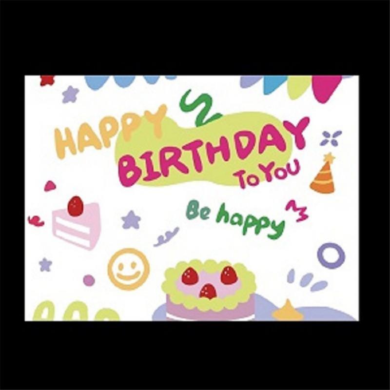 Happy Birthday Night Light Photo Projector Birthday Party For Kids Korean Wedding Projection Lamp Bedroom Decoration 2022: 025