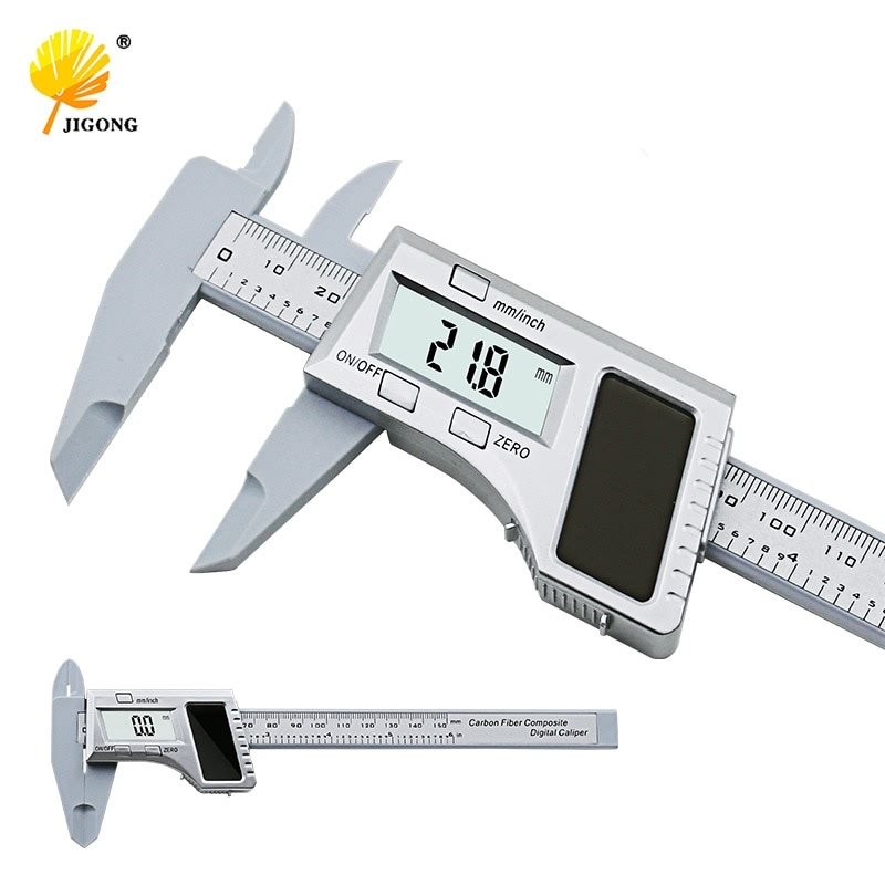 6" 0-150mm Digital Solar Battery Dual Power Caliper LCD Vernier Gauge Micrometer Measuring Tools