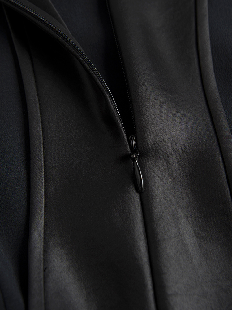 Lautaro Lente Zwart Extra Lange Kunstleer Tank Jurk Herfst Elegante Stijlvolle Backless Maxi Jurken Voor Vrouwen Kleding