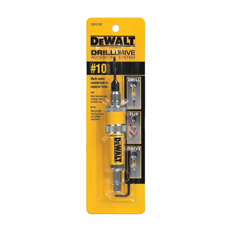 DEWALT DW2700 DW2701 DW2702 wiertło z odwróconą jednostką #6 #8 #10 2 w 1 wiertło do drewna 6mm 8mm 10mm akcesoria: Grey