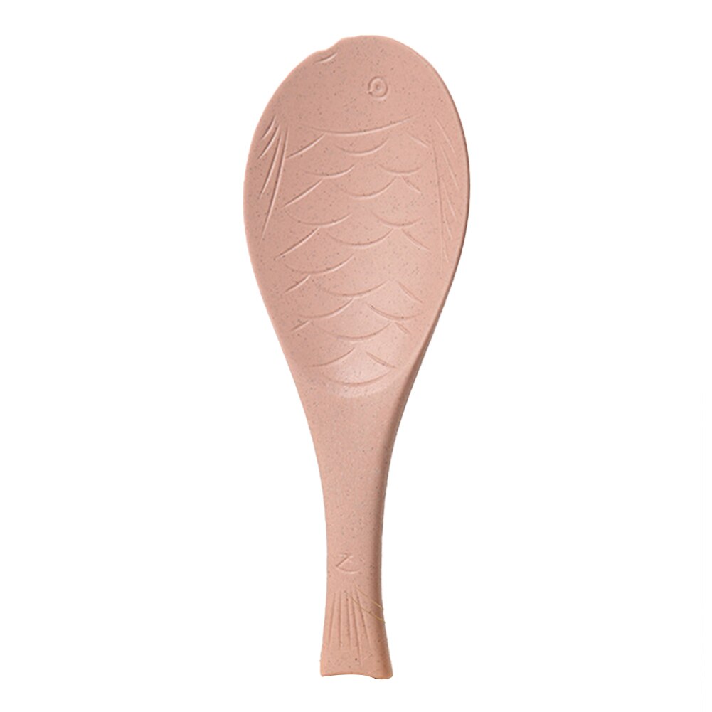 Kitchen Fish Shaped Non-stick Spoons Heat-resistant Rice Paddle Utensil Kitchen Tool 7.5cm x 20.5cm