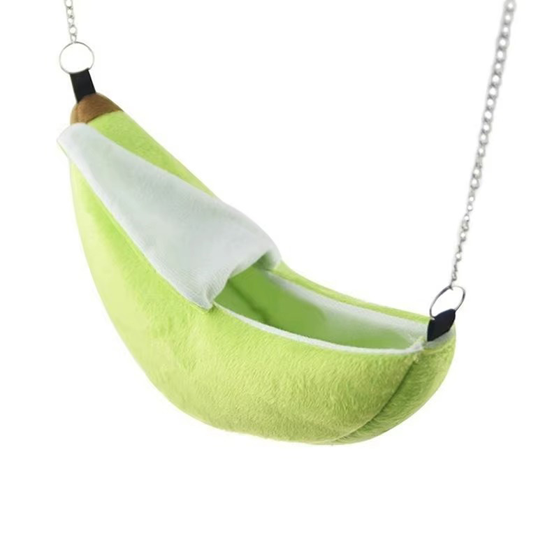 Hamster hamac hiver coton nid banane hamster hamac petit animal hamac animal de compagnie nid de couchage fournitures de couchage Cage nes: green