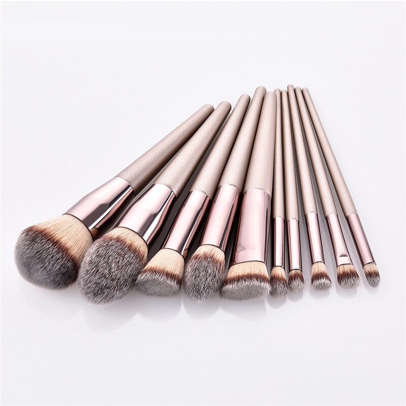 Rose Gold/Diamond 10 pcs/Set Unicorn Makeup Brushes Women Beauty Makeup Cosmetic Tools For women Beauty Make up: Champagne