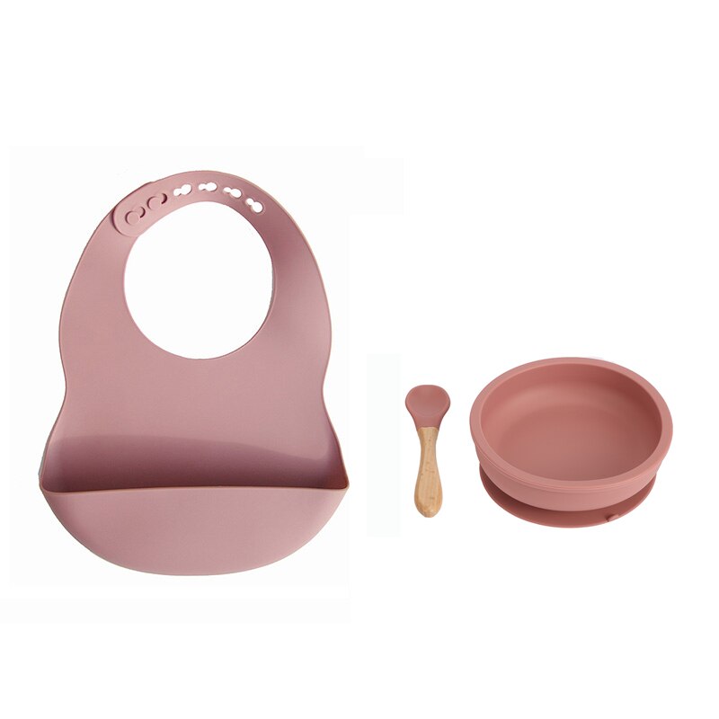 Lucky Koala® Regenboog kinderservies set I Bord, kom, slabbetje, lepel