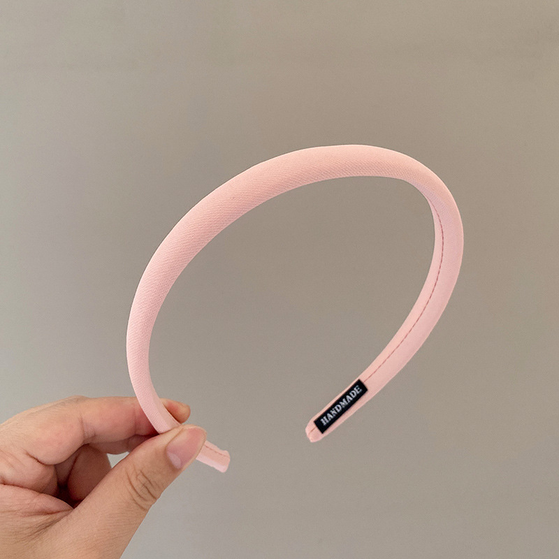 Aishg fint hårband i fast tyg för kvinnor koreanskt enkelt hårband fräscht all-matchande hårband för utomhusbruk flickor håraccessoarer: Lavendel-