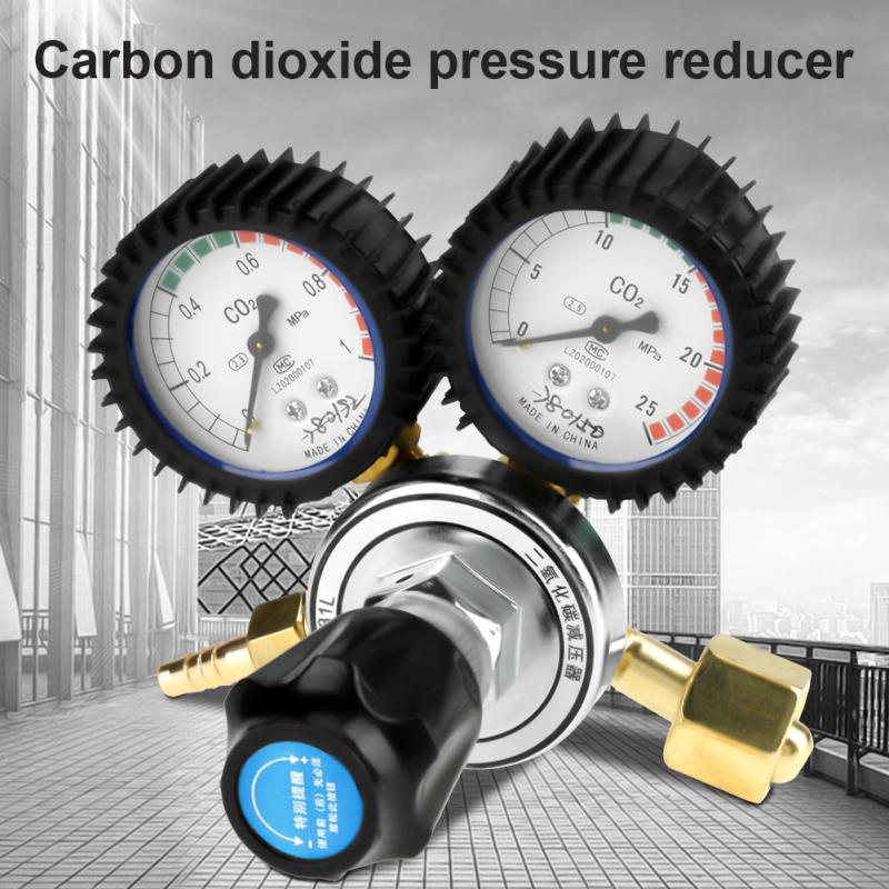 CO2 Gas Bottle Pressure Regulator Carbon Dioxide Welding Pressure Reducer Tool Zinc Alloy Measuring Instrument