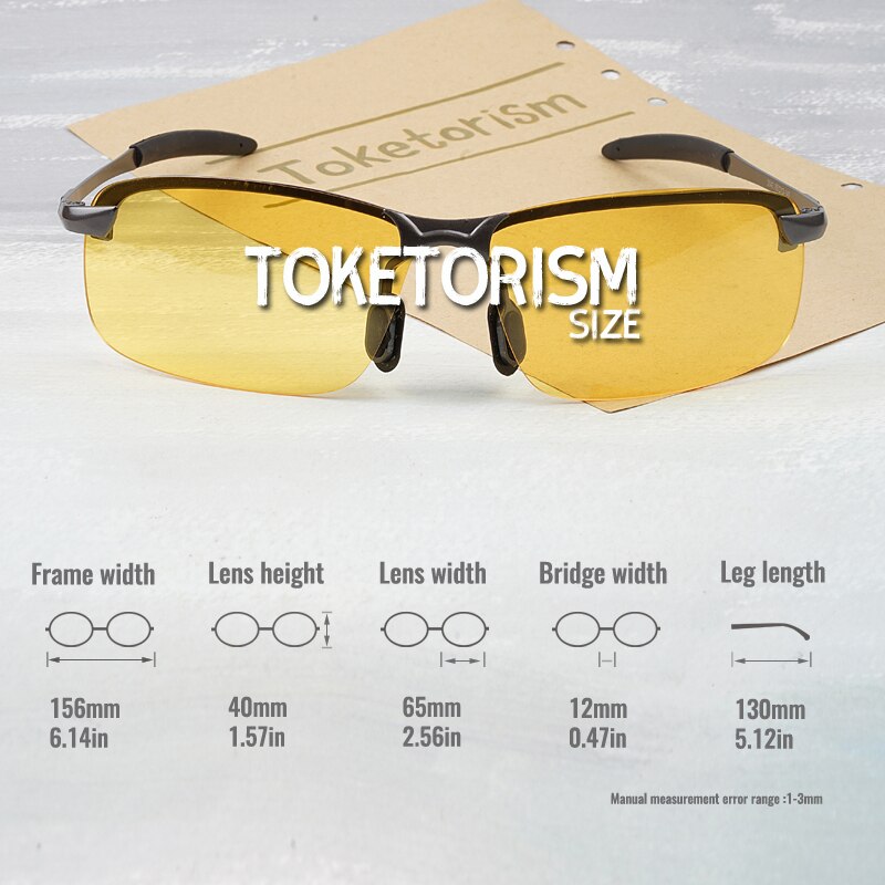 Toketorism anti glare nattkjøring gule briller bilkjøring menn kvinner solbriller  y3043