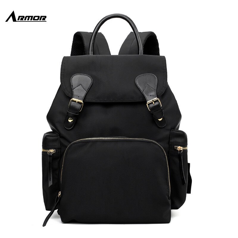 Daddy Backpack Diaper Bag Women's Style Nursing Mom And Baby Style Large-Volume-Style Backpack: Black