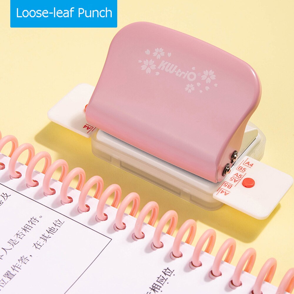 Diy Perforator Losse Blad Gat Punch A4 A5 B5 6 Gaten 20 Gaten 26 Gaten 30 Gaten Handgemaakte Papier perforator Kantoor Briefpapier: Roze