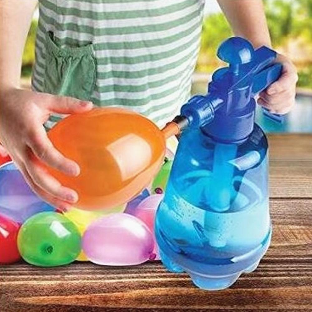 300 stuks/set innovatieve draagbare waterballon vulstation 3 in 1 pomp spray fles handmatige water inflatie bal speelgoed ballon