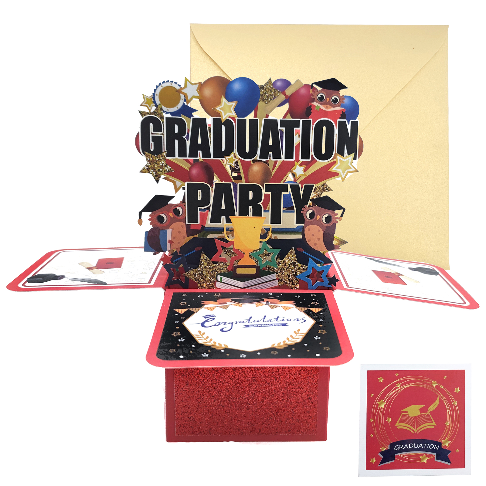 Graduation Card Graduation Pop Up Card High School Graduation Cards 3D Popup Greeting Graduation Card for Boy Girl